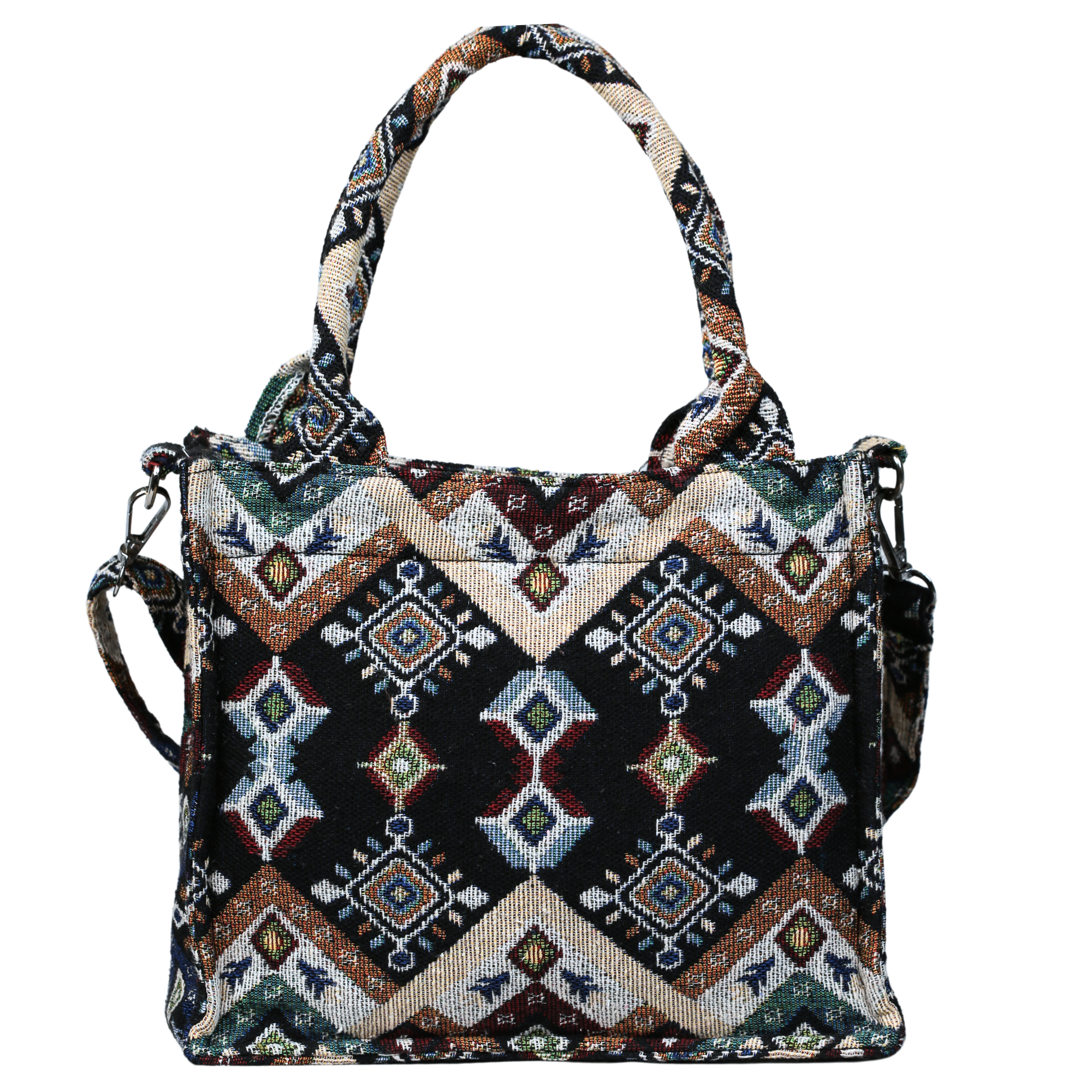 Ladies Jacquard Cotton Sling Bag – Stylish Hand & Shoulder Bag with Adjustable Strap